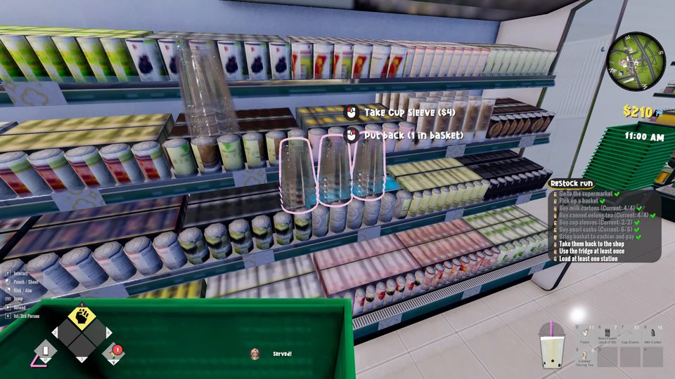 Restocking at the supermarket